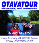 Pjovna lod, raft - Otava tour Suice
