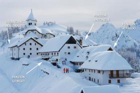 Penzion Alfredo - Monte Lussari - Itálie - zimní pohled